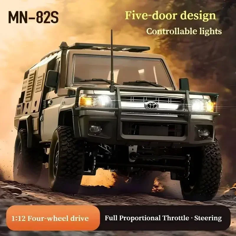 MN82S MN82 Pro RC التحكم عن بعد تسلق على الطرق الوعرة مركبة 1:12 مقياس كامل 4WD لتويوتا LC79 محاكاة RC لعبة مجسمة Rc سيارة