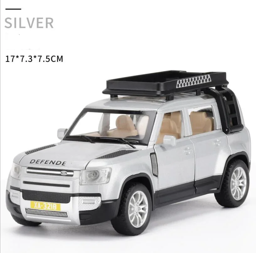 1:32 Land Rover DEFENDER tout-terrain alliage modèle de voiture son lumière enfant jouet retirer jouet voiture Collection décoration mode Orname