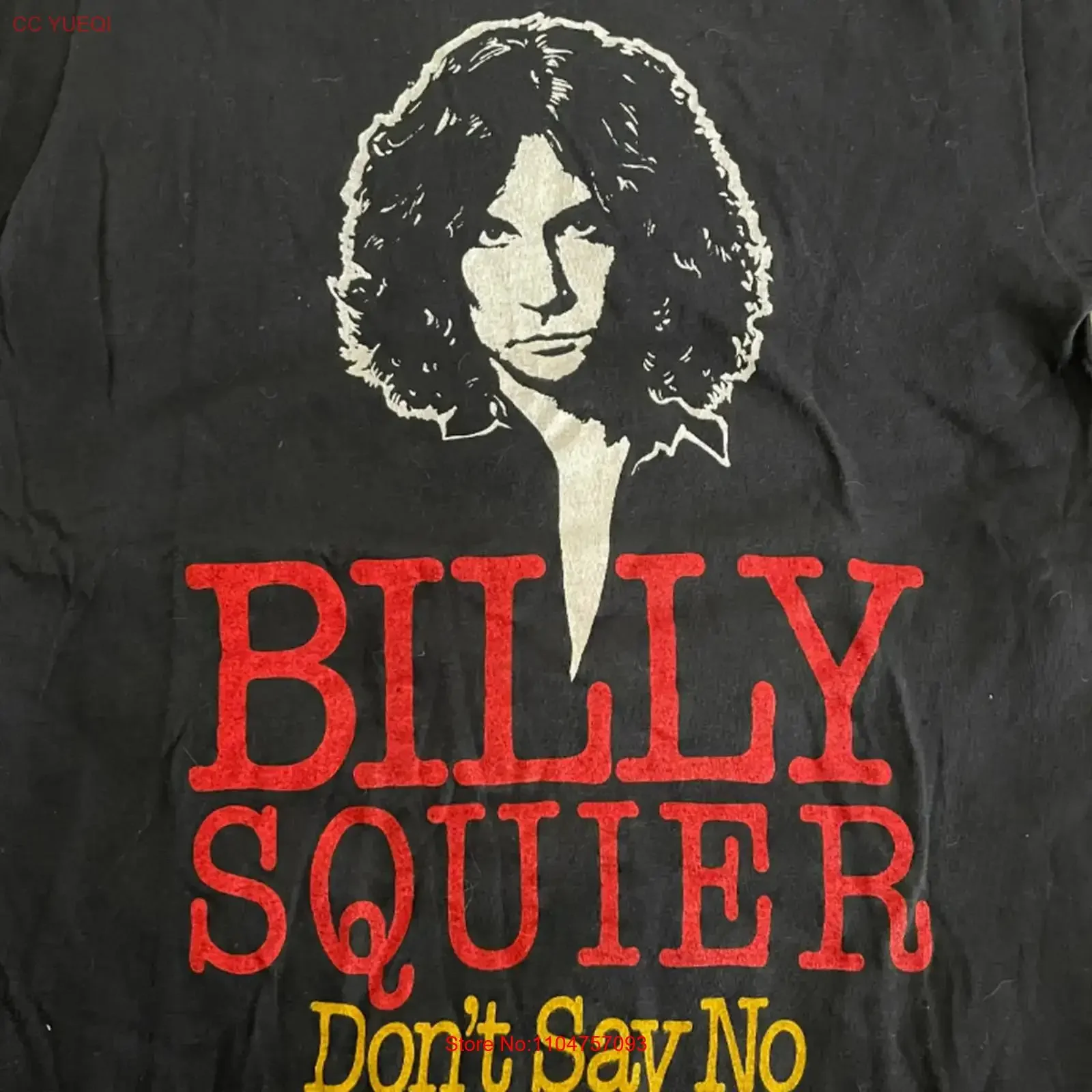 Camiseta negra DONT SAY NO Billy Squier, todas las tallas S a 5XL XZ660, estilo vintage, lavada, suave, transpirable, elástica, ropa de calle a la moda