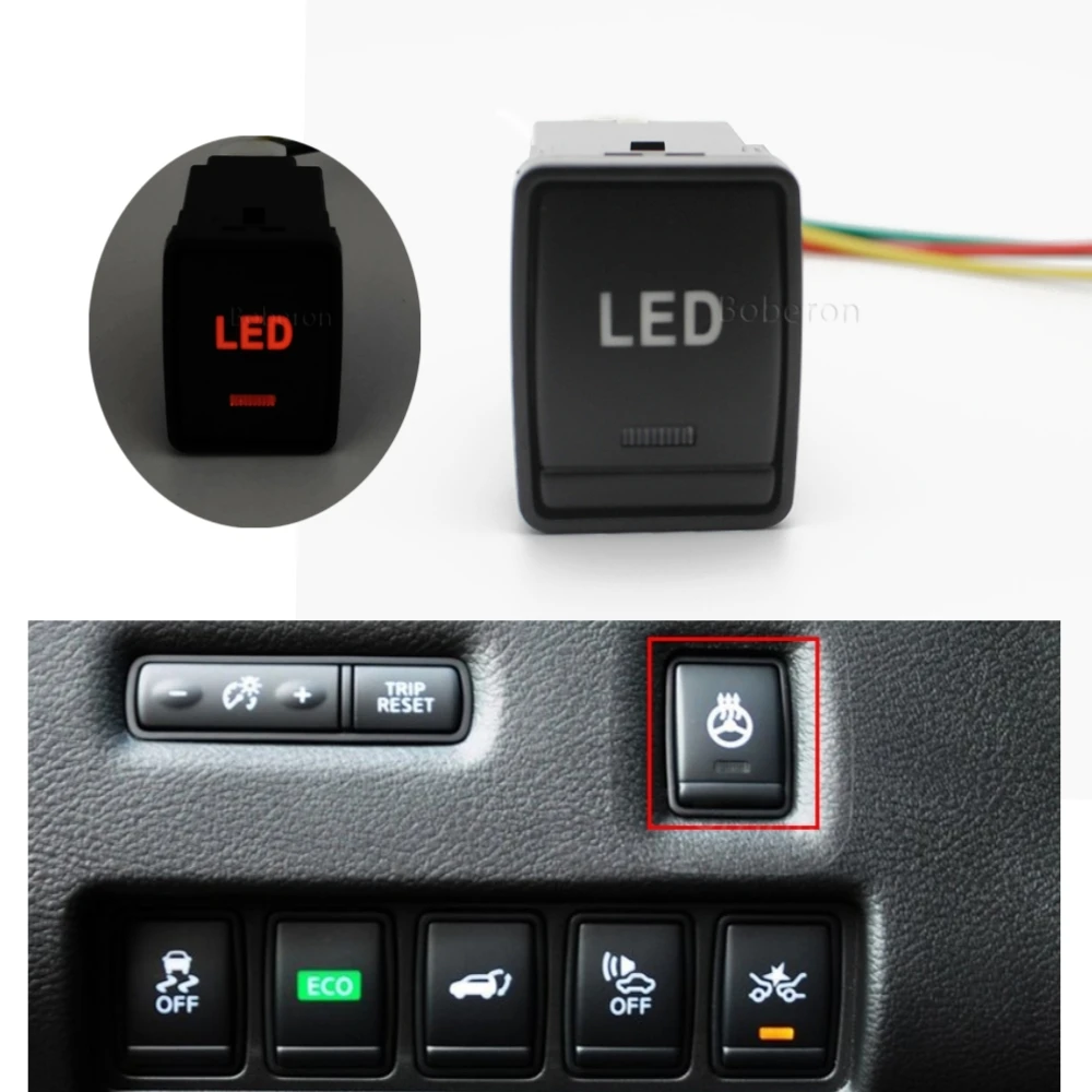 For Nissan X-Trail TEANA 2013 2014 2015 2016 2017 2018 Car LED Light Switch Refitted Switch with Wire