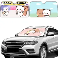 M-Hallway Dudu And Bubu Car SunShade Windscreen Front Window Visor 70x130cm Sun Visor Solar Protect Plaid Gift Novelty Car
