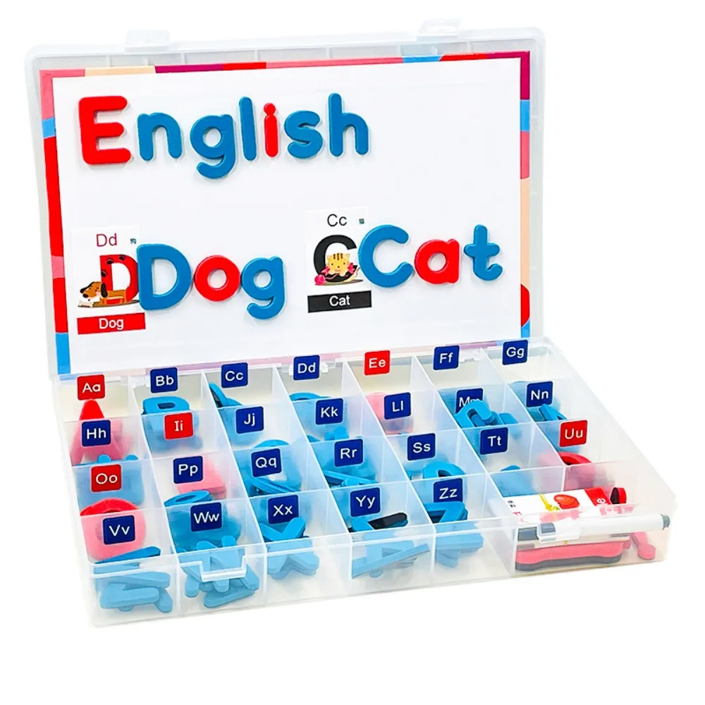 

26 English Letters Magnetic Blackboard Board Toys Spelling Practice Game Blocks Letter Magnet Sticker Toys Early Educational