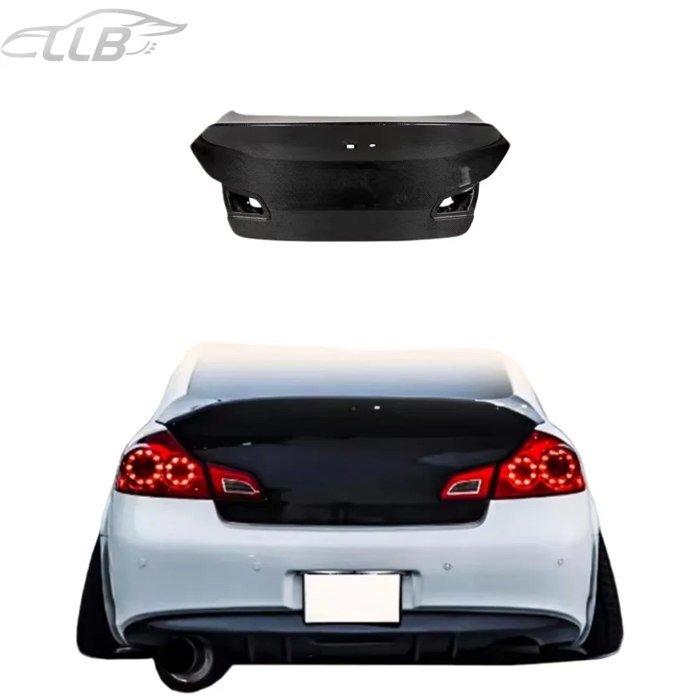 

HT-Style Carbon Fiber Trunk Lid - Fit for Infiniti G37 4-Door Sedan 2008-2013 (With Camera & Trunk Button Holes)