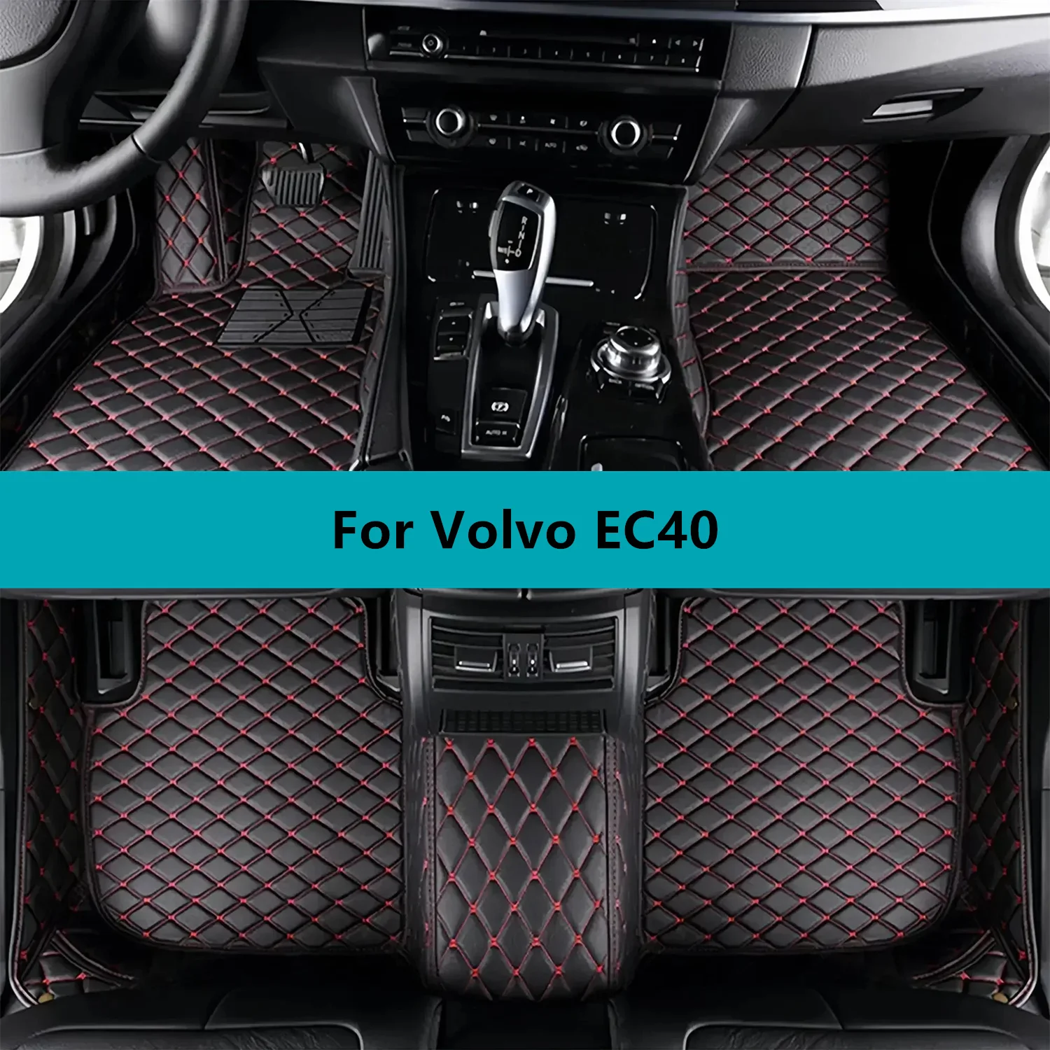 

Leather Car Floor Mats For Volvo EC40 2024 2025 2026 All Weather Waterproof Car Floor Mats