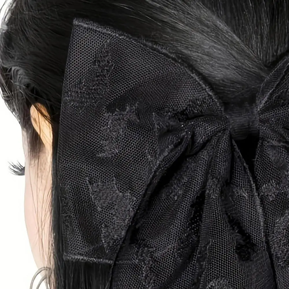 Jepit Rambut Pegangan Kuat Jepit Rambut Anti-selip Jepit Rambut Halloween Gaya Punk dengan Pola Jaring Laba-laba Aksesori Rambut Pegangan Anti-selip