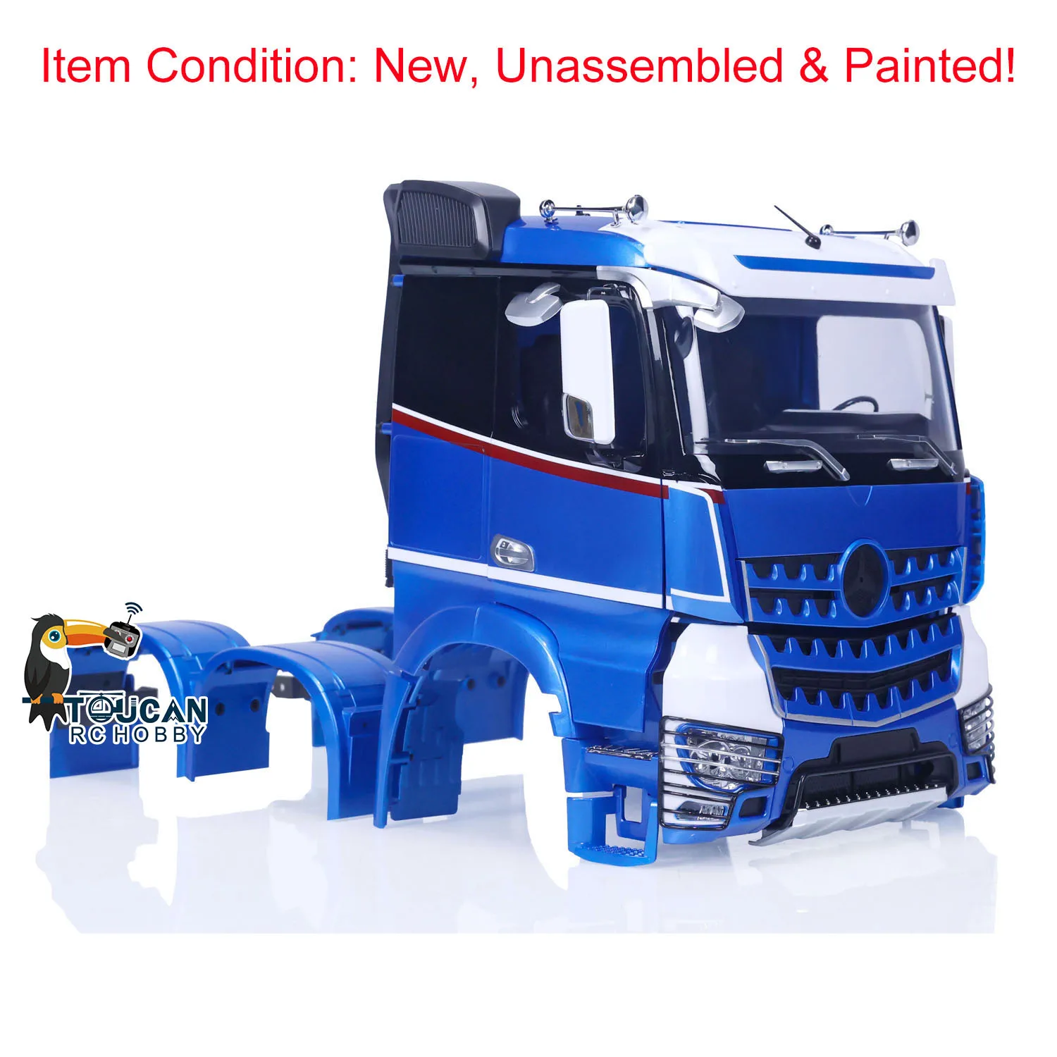 

Customized RC Plastic Cabin Car Body Kits for 1/14 Remote Control 6x6 Tractor Truck 6X4 Car DIY Model Unassembled Toy THZH1617