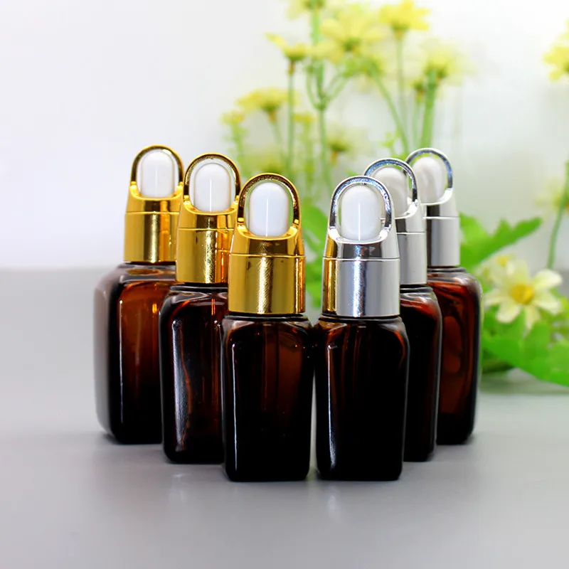 

10/30pcs Empty Dropper Bottle Amber Essential Oil Glass Aromatherapy Liquid 10ml 20ml 30ml Drop for Massage Pipette Refillable