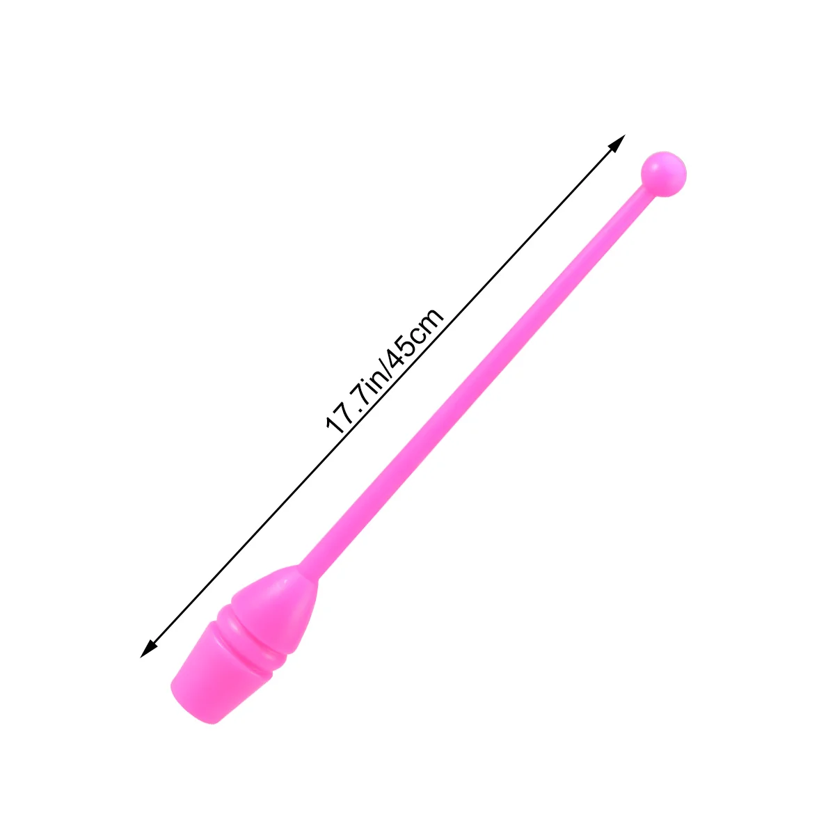 1 Pair Artistic Gymnastics Stick Rhythmic Gymnastics Stick Dancing Sports Fitness Equipment for Children Adults (Pink)