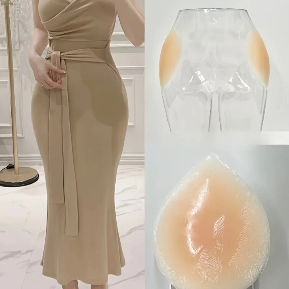 

Silicone Hip Sticker Non-marking Hip Simulation False Hip Width Pad Improve The Depression on Both Sides Removable Butt Pads