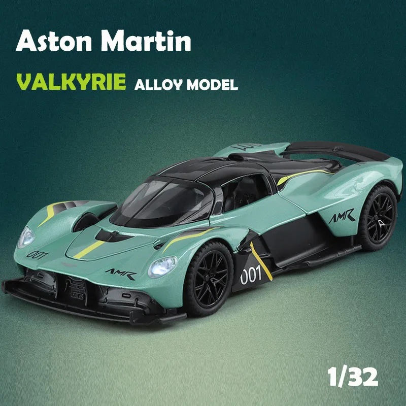 1/32 Aston Martin Valkyrie Racing Car Model Diecast Toy Vehicle Children Boy Birthday Gift Sound Light Miniature Voiture