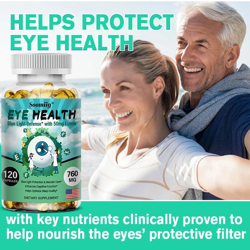 Soomiig Eye Protection Vitamins - Lutein + Zeaxanthin, Relieve Eye Fatigue, Dry Eyes and Vision Health, Prevent Myopia