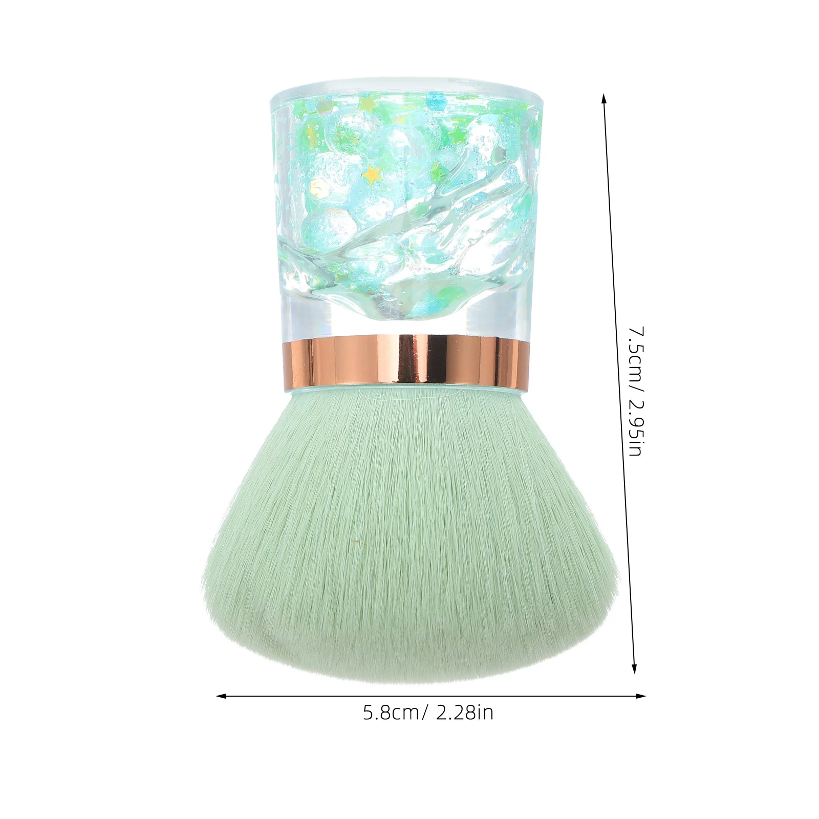 Escova de pó para unhas, pó macio, formato de flor, espanador de manicure, ferramenta de limpeza de pó acrílico, escova de pó fino