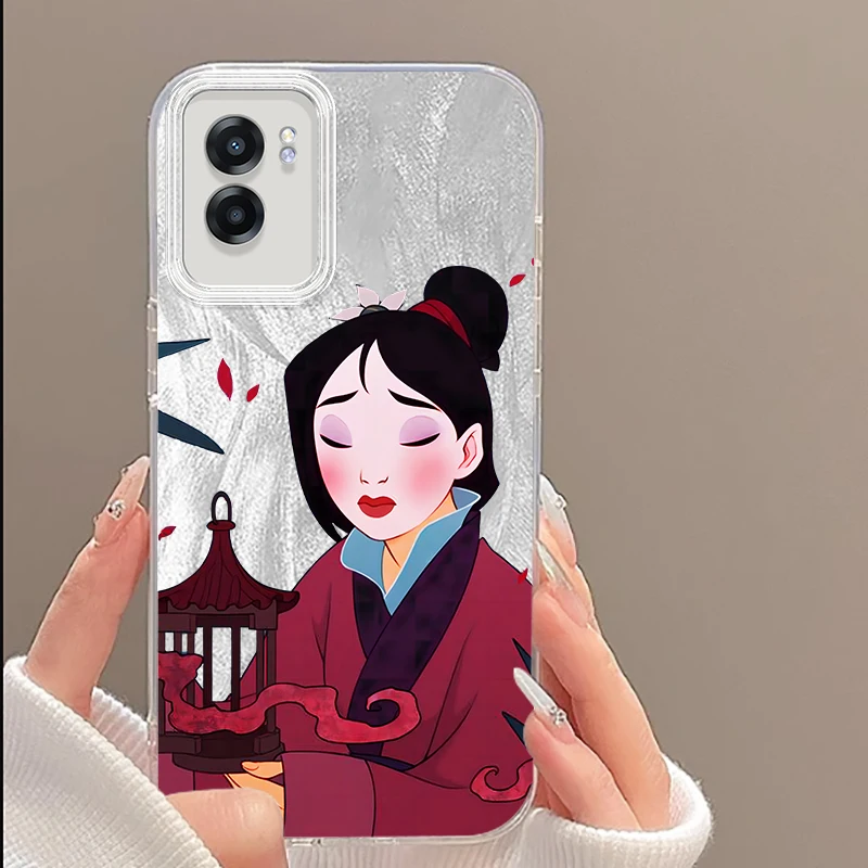 Disney Mulan Mooi Voor Oppo A79 A78 A58 A38 A16 A60 A60 A53 A92 A92 A72 A52 A52 A74 A55 A54 A94 5G Veren Garen Hoesje Telefoon