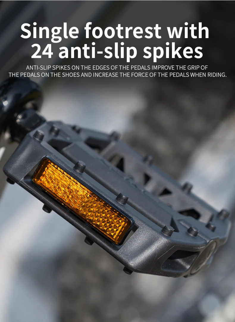 Fahrrad Pedale Ultraleicht Nicht-slip Nylon Wasserdichte Fußstütze Straße BMX MTB Straße Flache Plattform Fahrrad Für 14mm Straße fahrrad MTB Teil – Detail 5