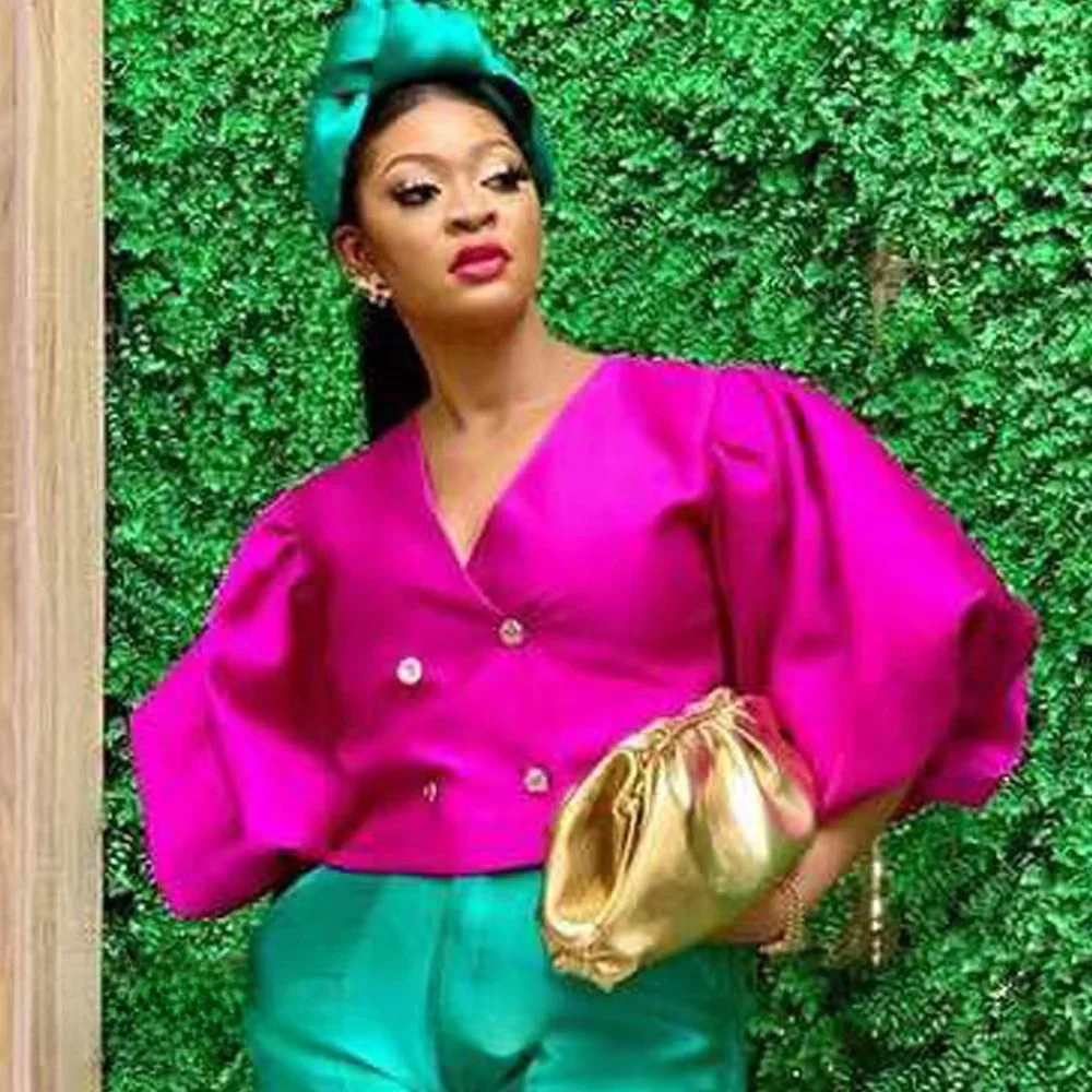 

V-ne Lantern Sve Button Cardigan ort irt Women's Straight Cut Long Sve Pure Color Autumn Faion Ladies irt