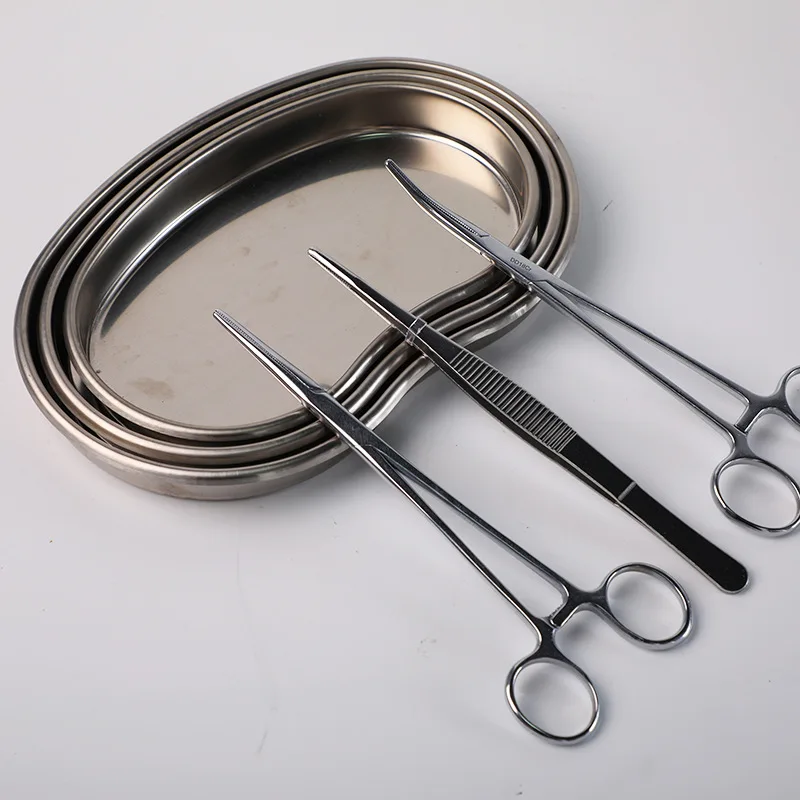 Stainless Steel Elbow Tray Waist Tray Disinfection Tray Waist Tray Operation Tray Iodine Prevention Large Medium Small Metal