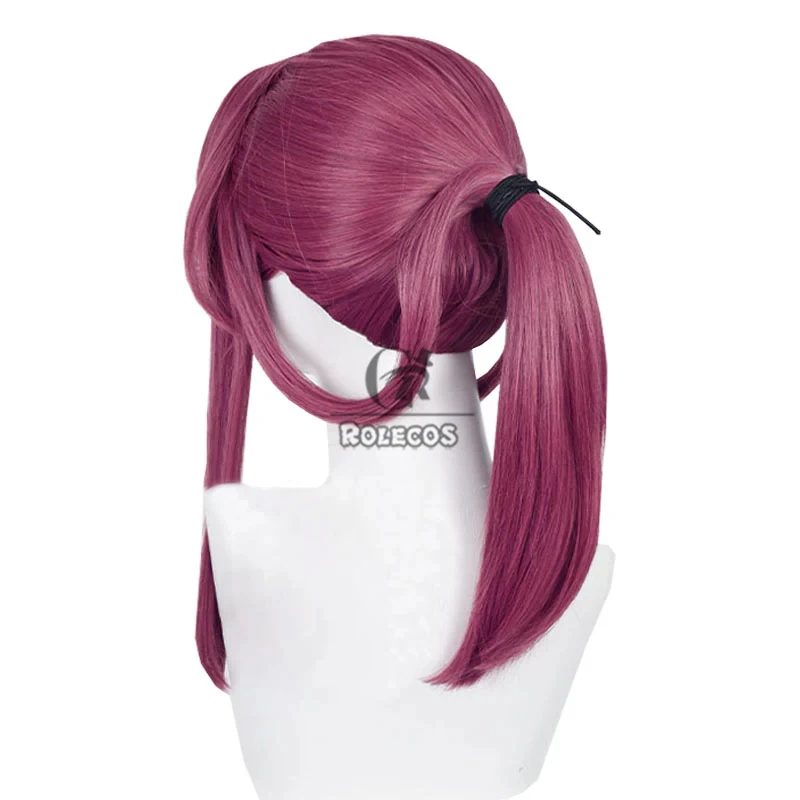 ROLECOS Synthetisch haar Spel Honkai: Star Rail Kafka Cosplay Haar Kafka Rollenspel Halloween 43 cm Lange Wijnrode Pruik Synthetisch haar