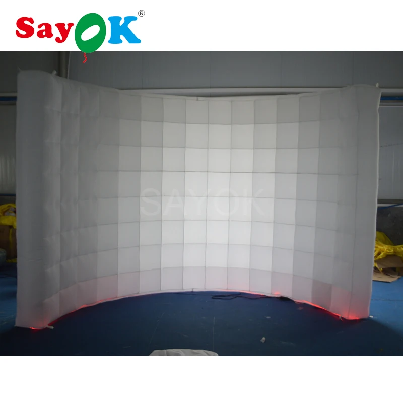 Cheap inflatable photo booth wall with led lights photo booth props for wedding