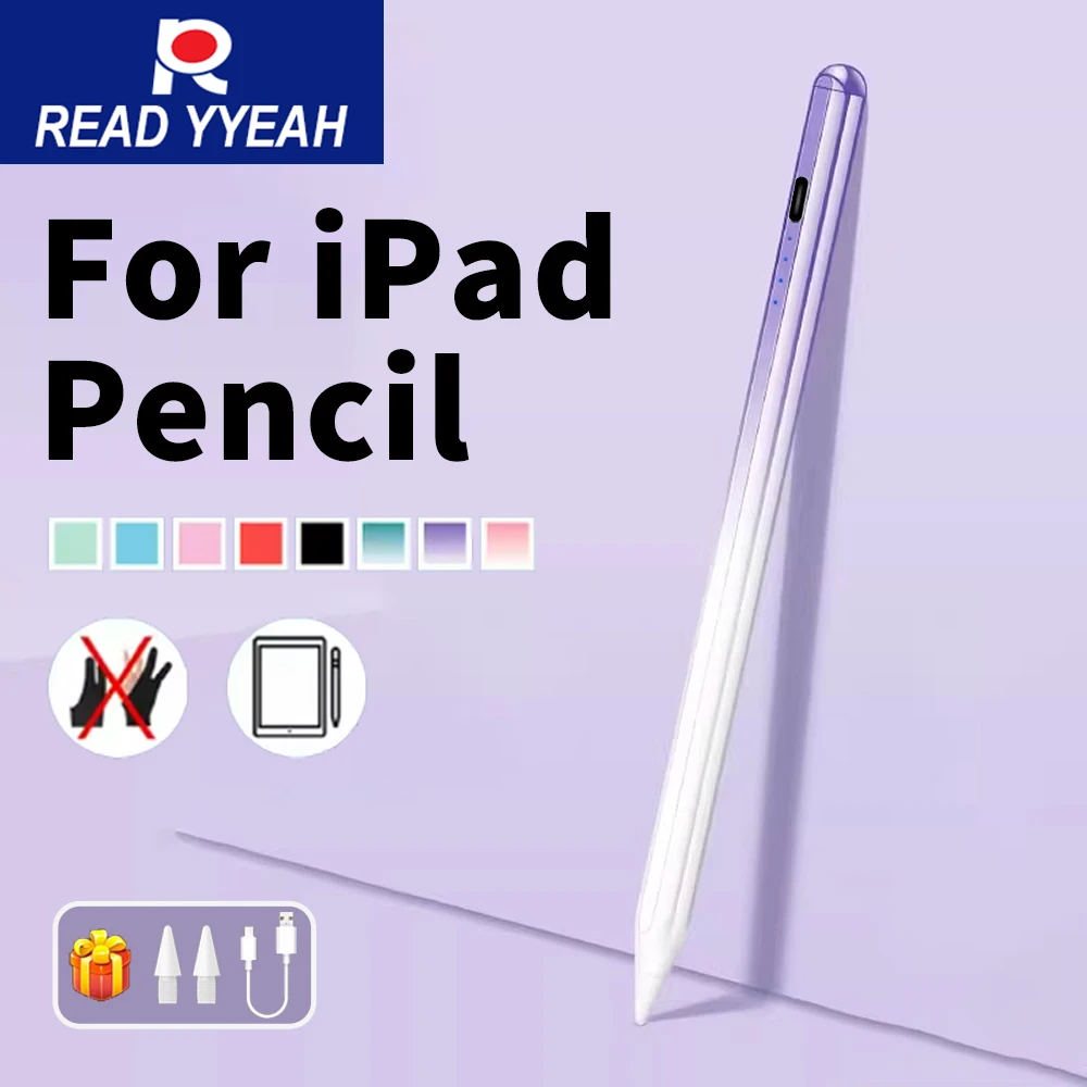 

New Gradient Stylus For Apple Pencil With Palm Rejection Power Display For 2025-2018 iPad Mini Air Pro Tablet Pencil Accessories