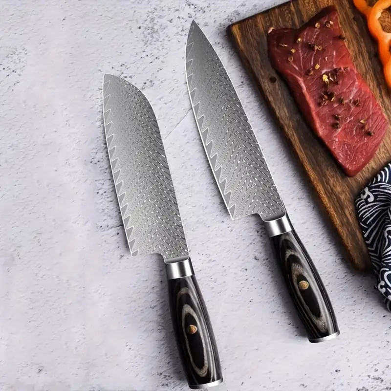 PLYS Coltello da chef giapponese professionale Coltello per affettare in acciaio inossidabile Coltello da sushi affilato Coltello per filetti di pesce Regalo di Natale