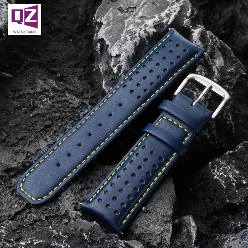 High Quality Genuine Leather Watchband for Citizen Blue Angel AT8020 JY8078 in the Air Cowhide Strap Replacement Wristband