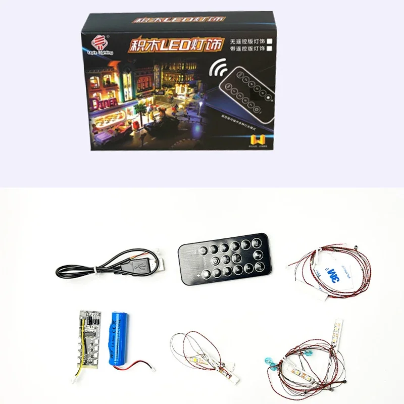 Zestaw DIY z diodami LED do samodzielnego montażu do modelu samochodu sportowego LEGO 10220 (tylko diody LED, bez klocków)
