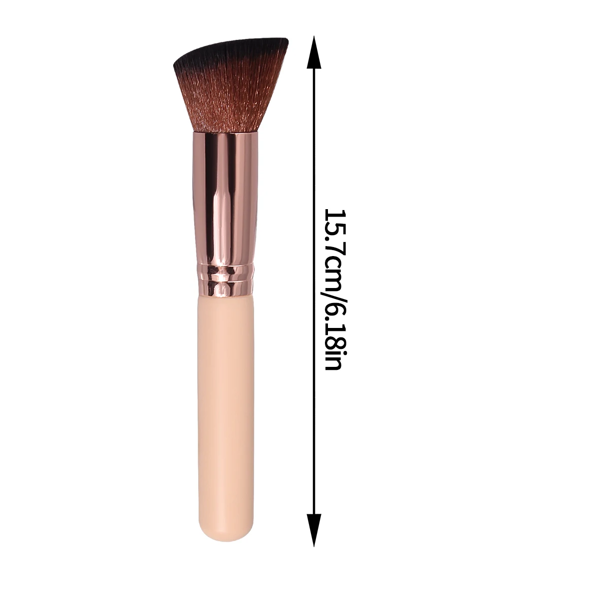 High-quality flat and slanted foundation brush, contour brush, beginner's makeup tool, facial blush brush, portable makeup brush