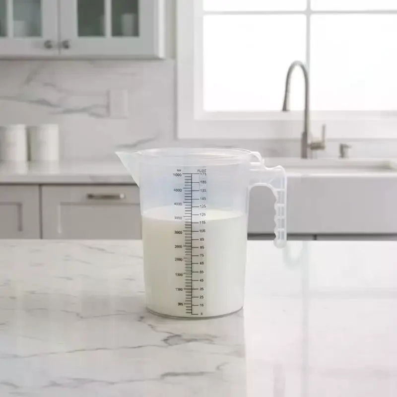 500–2000ml Graduated Plastic Beaker , Chemical-Resistant Measuring Cylinder for Science Lab, DIY Projects & Home Experiments