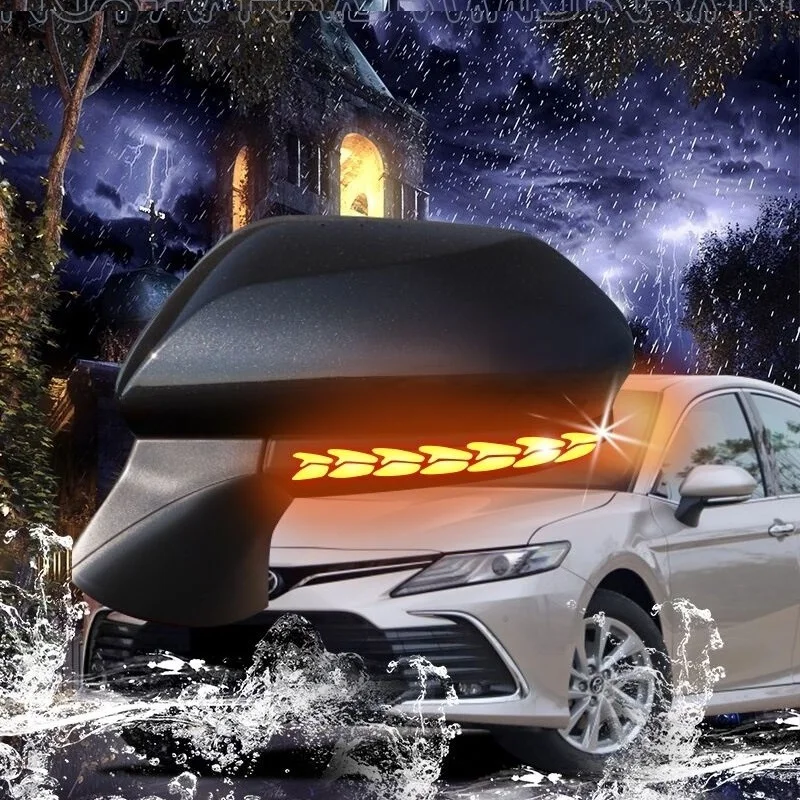 وامض إشارة المرآة الجانبية لكامري ، ضوء ديناميكي أزرق وأبيض ، ضوء النهار الجري ، XV70 ، ، CHR ، بريوس ، XW50 ، PHV