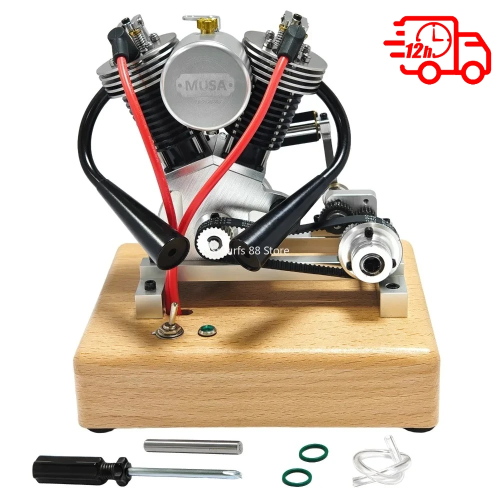 

Модель двигателя MUSA V1/V2, металлический, 6.6 куб. см, четырехтактный, с воздушным охлаждением, прецизионная обработка на ЧПУ, игрушка