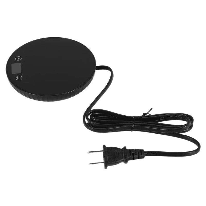 Scaldacandele/scaldatè per caffè, candela con timer 8 ore con spegnimento automatico 1-12 ore, 2 impostazioni di temperatura 122/140 ℉   Spina americana nera