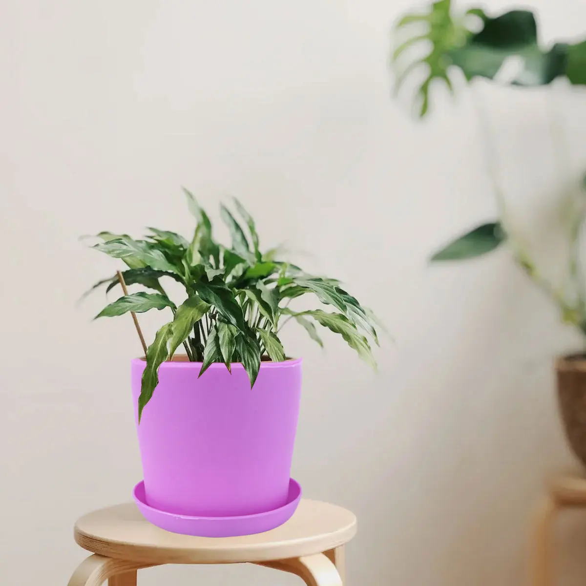 

8Pcs Plastic Resin Planter Pots Flower Pot Tray Succulents Bonsai Container for Garden Balcony Plastic Planter Pots