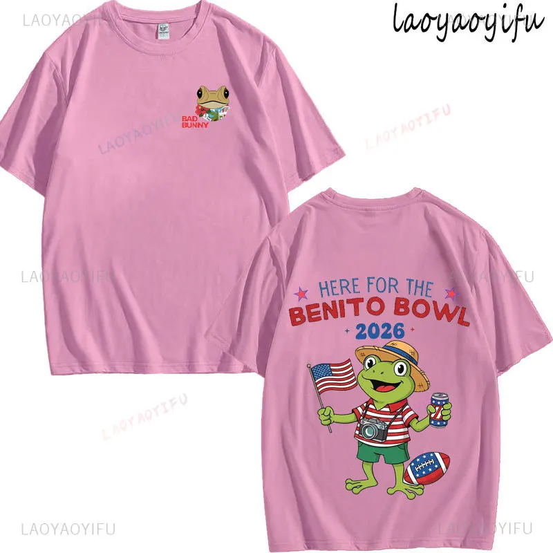 باد الأرنب موضوع الرجال النساء 100% القطن تي شيرت مطبوع فضفاض س الرقبة الشارع موضة بلايز عادية تنفس قصيرة الأكمام المحملة #4