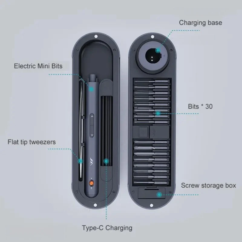JimiHome Precision Electric Screwdriver Set Magnetic Cordless Screw Driver Bits Kit Power Tools Home DIY Repair for iPhone PC