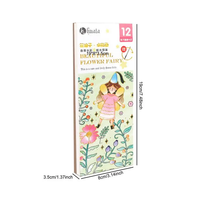 طلاء مع كتب تلوين مائية 4X مجموعة كتب تلوين علامة مائية للأطفال الصغار ورق رسم خربش للمدرسة