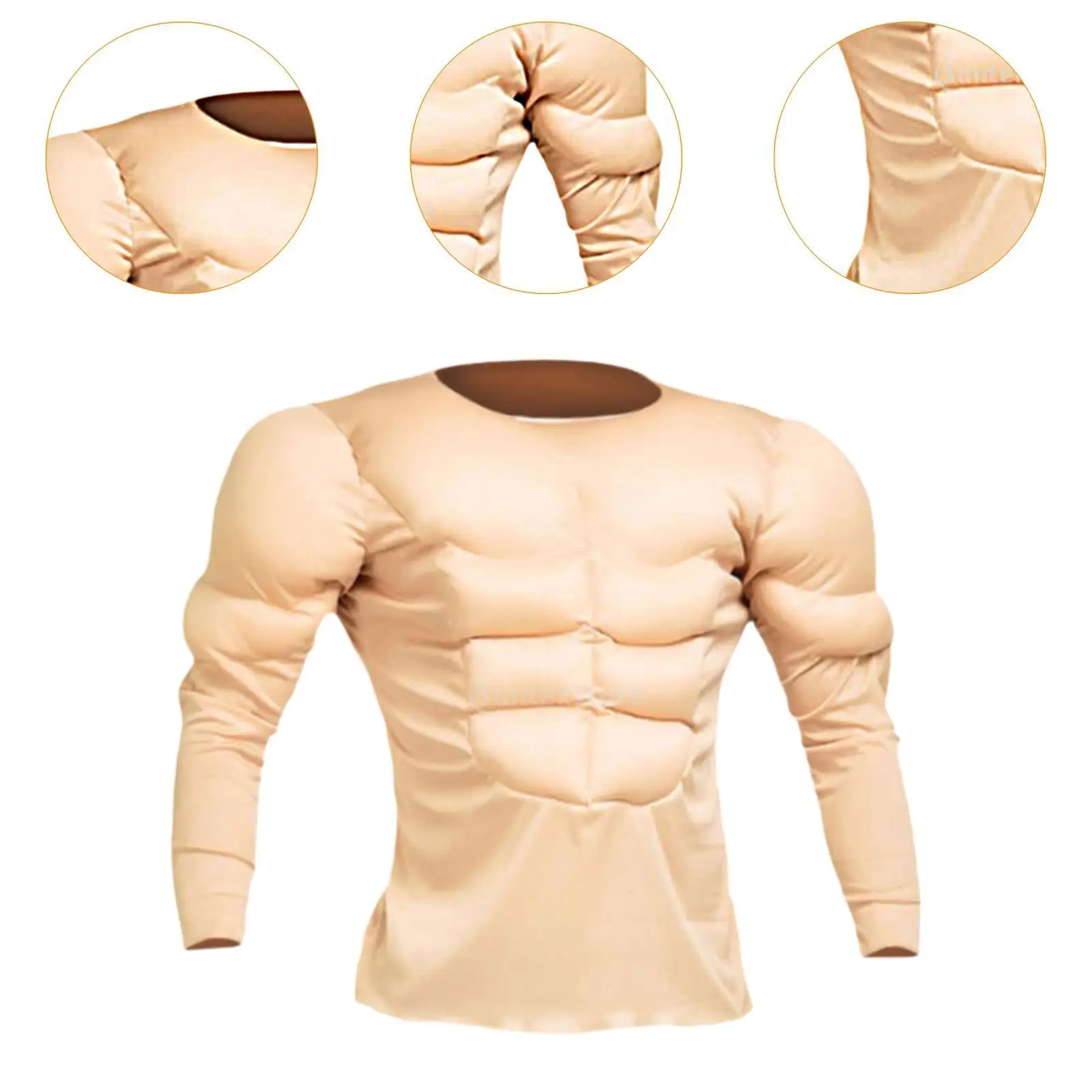 Muscle Shirt Costume Fashion Underwear Polyester Funny Casual Muscle Padded