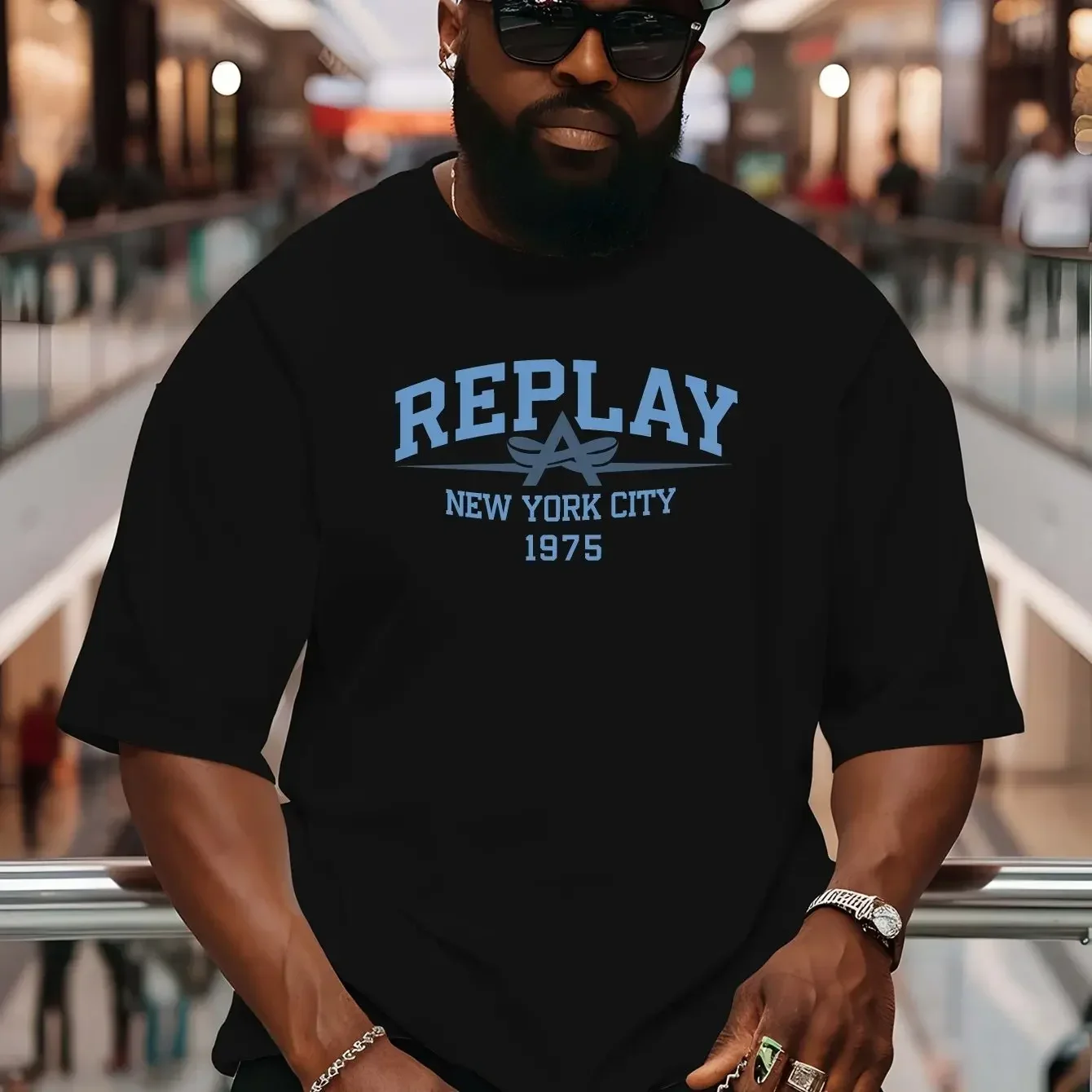 Camiseta de algodón para hombre y niño, con estampado de Brooklyn, camisetas de manga corta, ropa de moda masculina con letras, estilo REPLAY, ropa urbana de Harajuku.
