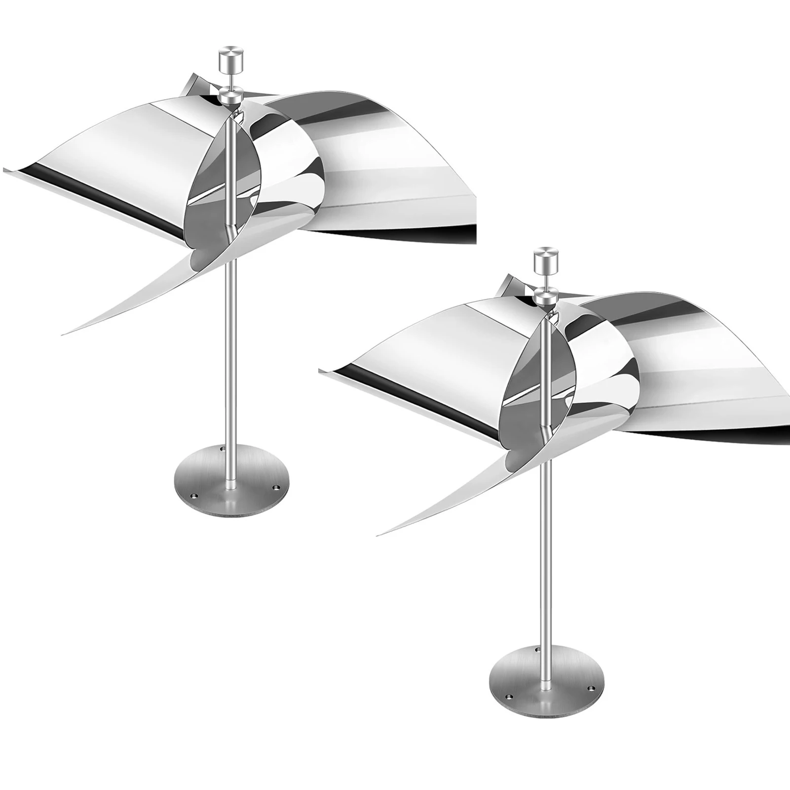 2 ピース/セット反射風力発電怖がらせ装置回転反射凧庭、庭屋外屋上、菜園用