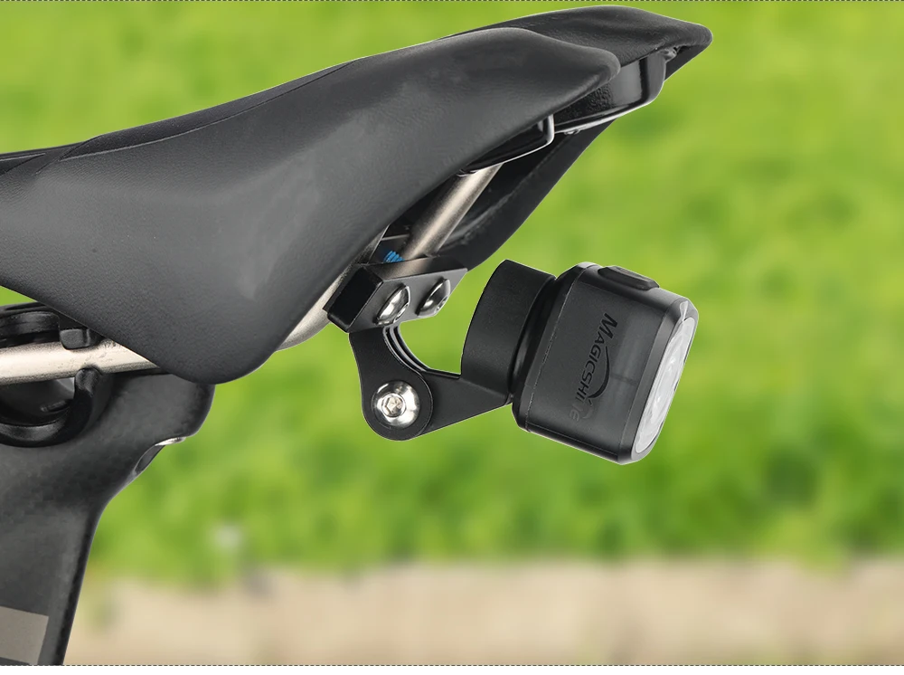 Fahrrad Sattel Schiene Rücklicht Halterung Sattelstütze Halterung Ständer Für Magicshine RN120 SEEMEE 60 100 180 200 300 Lampe Verlängerung Halter – Detail 7