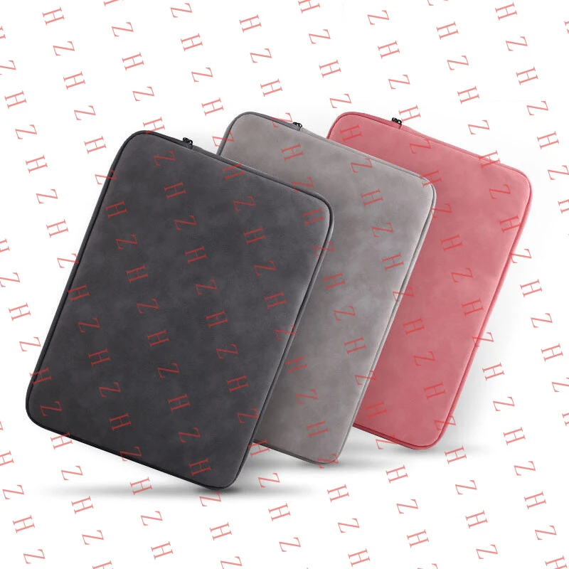 P+ PU Leather Laptop Sleeve Bag Carry Case 13 14 15 16 inch For Macbook Air Pro M3