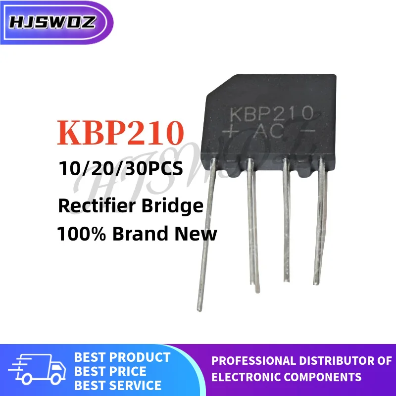 10-30PCS KBP210 KBP 210 P210 bridge rectifier Rectifier Bridge Brand New In Stock