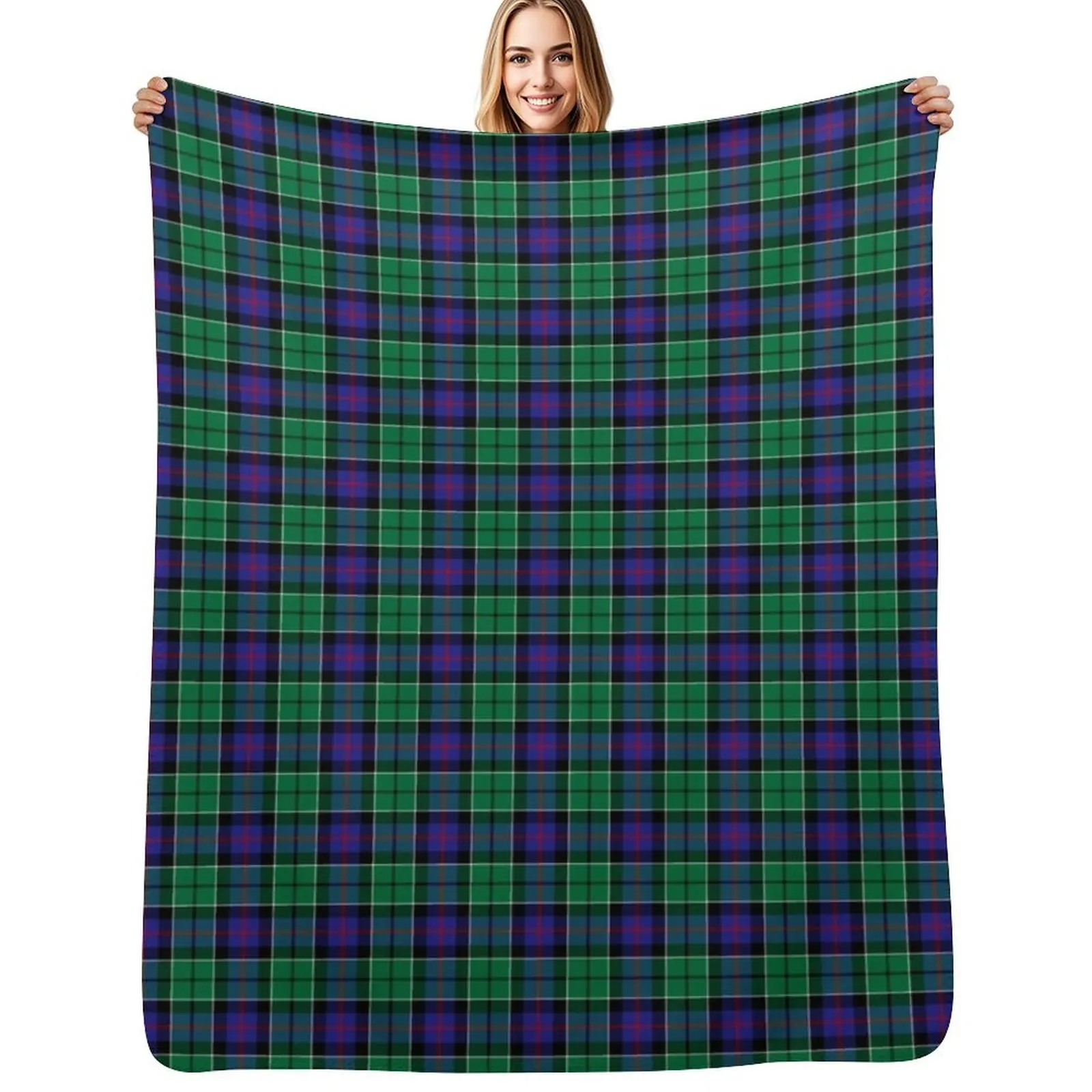 

Clan Leslie Hunting Tartan Throw Blanket Sleeping Bag For Decorative Sofa Bed linens Plush Blankets