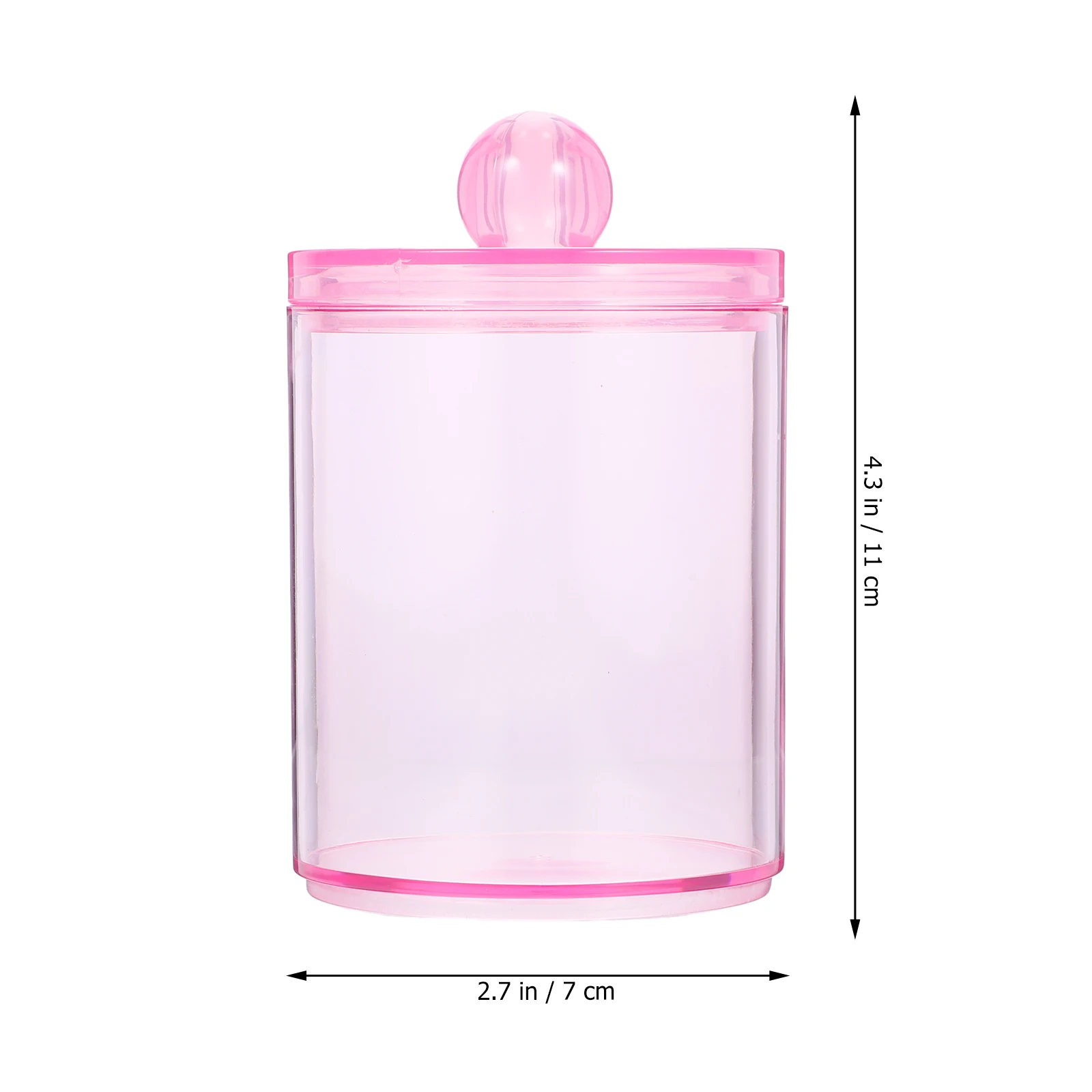 

2Pcs Cotton Swab Storage Jars Clear Lidded Makeup Pads Organizer Vanity Table Holder Bathroom Organizer Cotton Pads