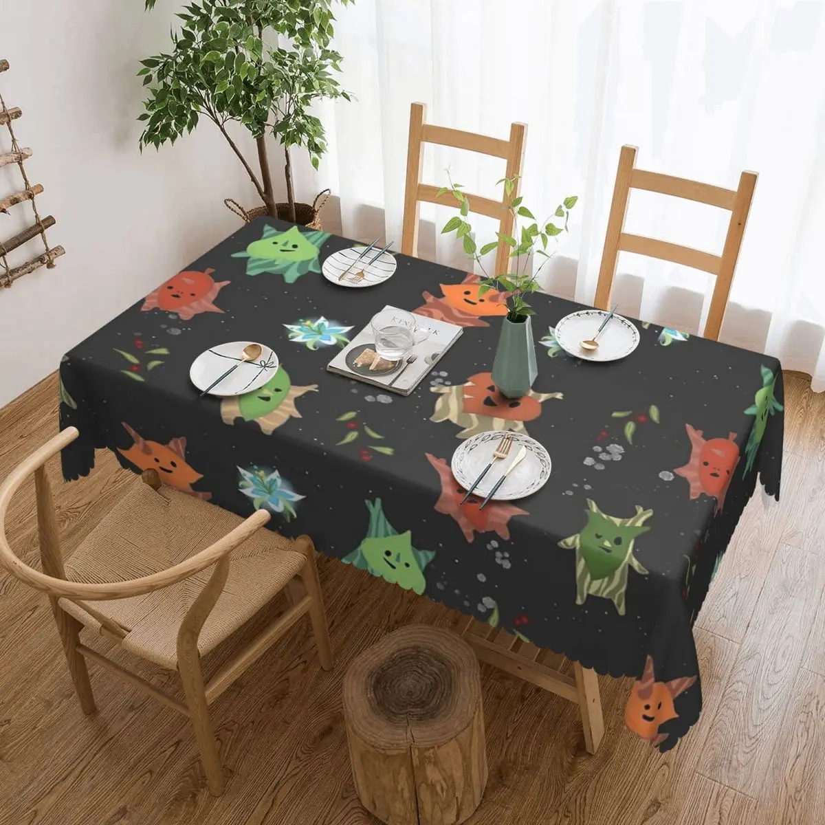 Z Korok Seeds Custom Rectangular Tablecloth Oilproof Table Cover for Festival Party Decorations Table Cloth