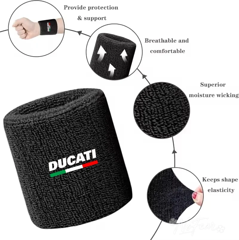 Picture 5: New Sweatbands Sports Wristband Motorcycle Front Fluid Oil Brake Clutch Reservoir Sock For Ducati 796 400 795 821 Monster 696