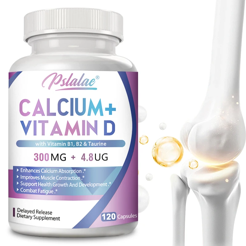 

Calcium + Vitamin D Supplement - Helps Calcium Absorption, Strong Bones and Muscle Health, Improves Immunity