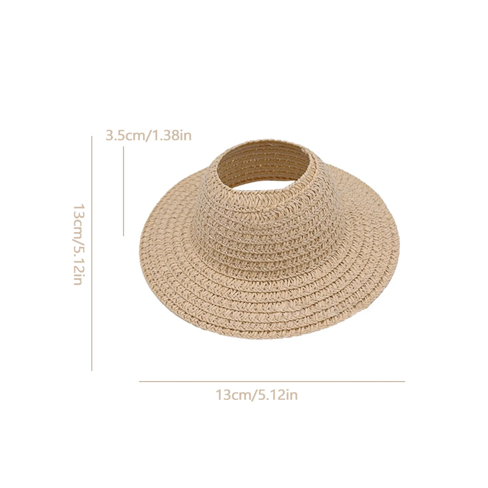 Doll Hat Open Top Straw Cotton Pastoral Style Clothing Accessories Mini Western-Style Doll Hat Cute Doll Decoration Solid Color