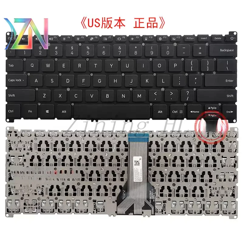 no backlight For Xiaomi RedmiBook 13 Keyboard XMA1901/2007/2009/2011/1903/2001