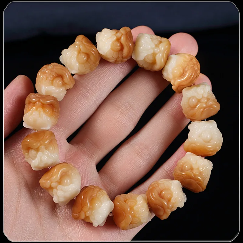 Bodhi Root Carved Gradient Xingshi Bracelet Buddha Beads Beads Crafts Accessories Seiko High Throw Factory Direct Sales