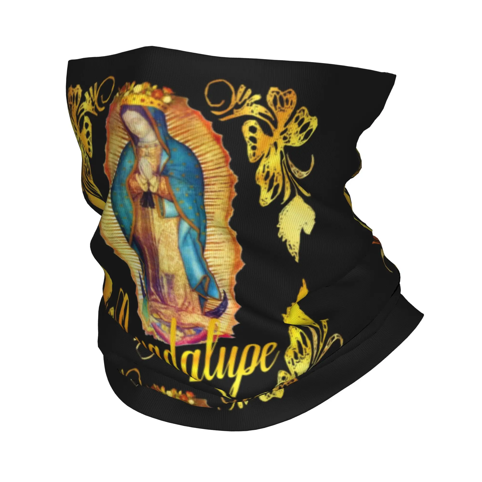 

Бандана Богоматери Гваделупской Девы Марии, зимняя теплая повязка на шею, ветрозащитный шарф для лица для лыж, повязка на голову с гетрами Деви Марии